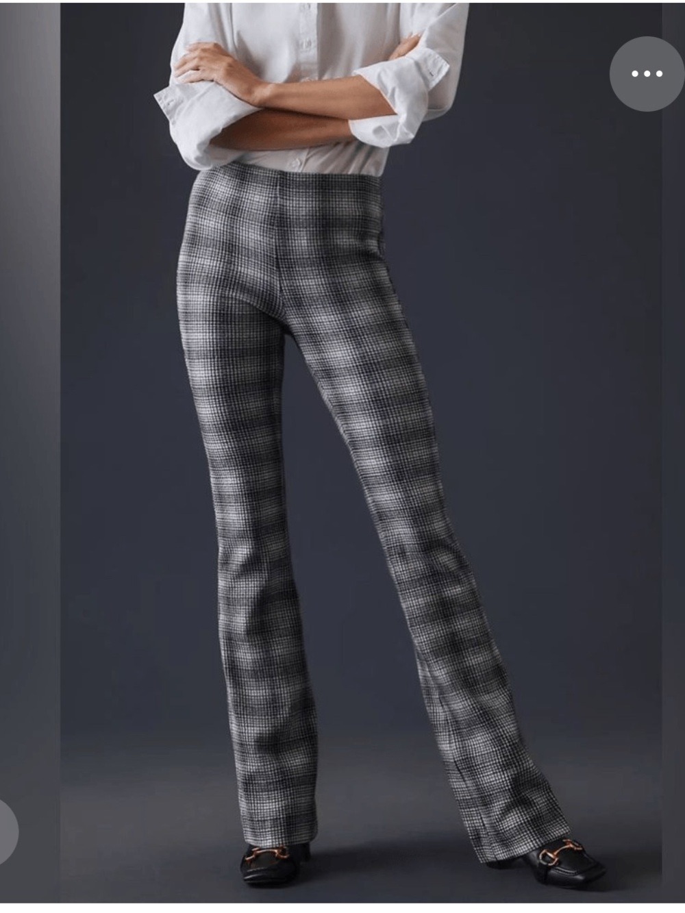 Anthropologie Maeve Plaid Knit Bootcut Pull On Pants NWT